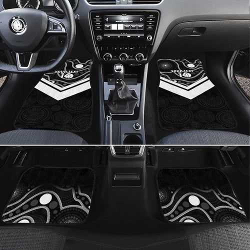 Souths Rugby Custom Car Mats Go Magpies Mascot Aboriginal Art - Aussie Hoodie