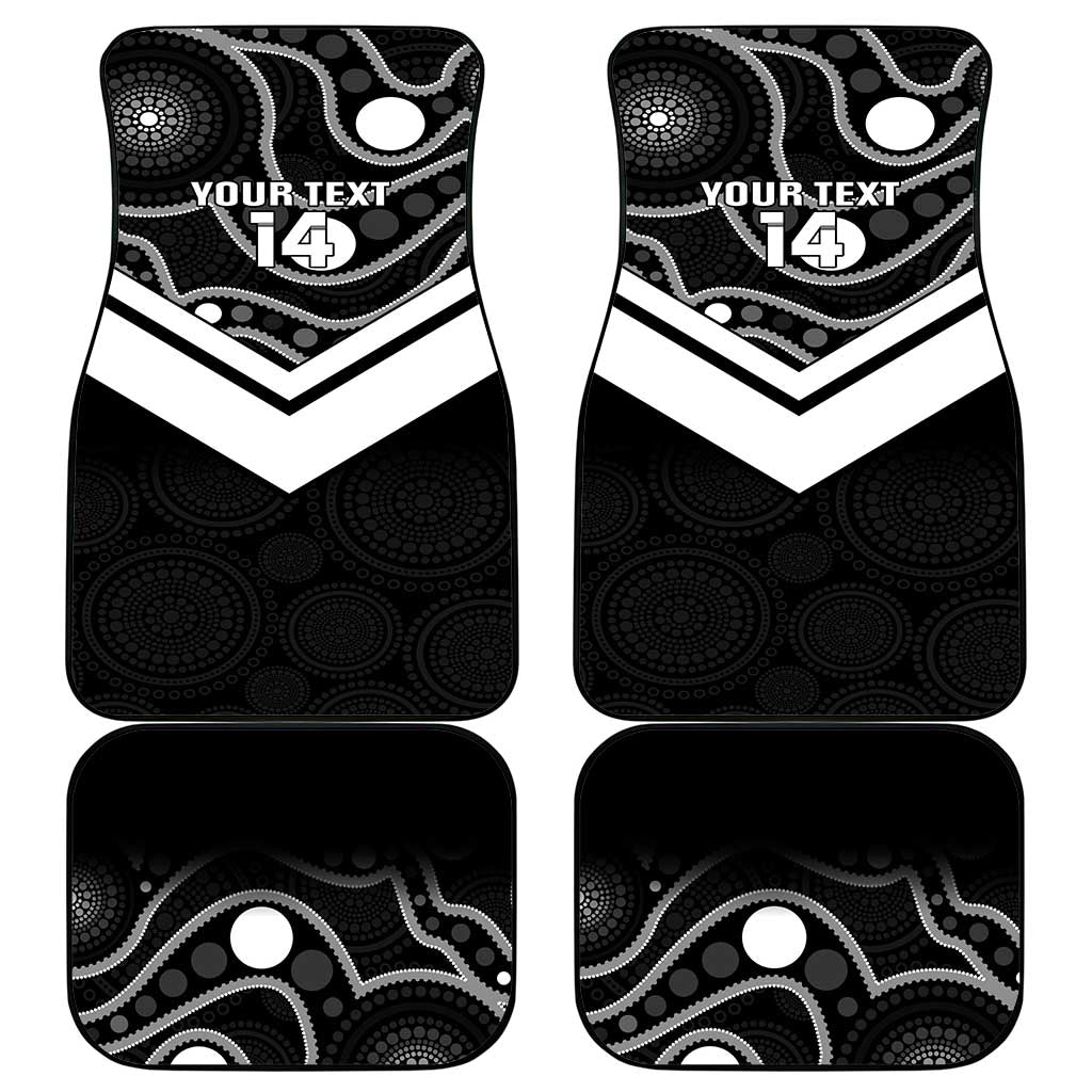 Souths Rugby Custom Car Mats Go Magpies Mascot Aboriginal Art - Aussie Hoodie