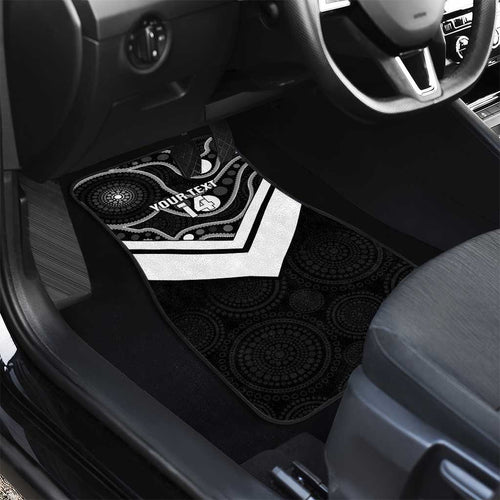 Souths Rugby Custom Car Mats Go Magpies Mascot Aboriginal Art - Aussie Hoodie