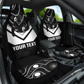Souths Rugby Custom Car Seat Cover Go Magpies Mascot Aboriginal Art - Aussie Hoodie