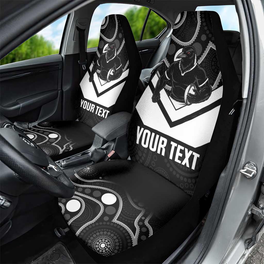 Souths Rugby Custom Car Seat Cover Go Magpies Mascot Aboriginal Art - Aussie Hoodie