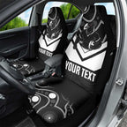 Souths Rugby Custom Car Seat Cover Go Magpies Mascot Aboriginal Art - Aussie Hoodie