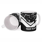 Souths Rugby Custom Ceramic Mug Go Magpies Mascot Aboriginal Art - Aussie Hoodie