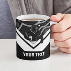 Souths Rugby Custom Ceramic Mug Go Magpies Mascot Aboriginal Art - Aussie Hoodie