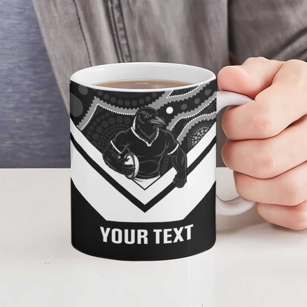Souths Rugby Custom Ceramic Mug Go Magpies Mascot Aboriginal Art - Aussie Hoodie