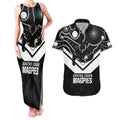 Souths Rugby Custom Couples Matching Tank Maxi Dress and Hawaiian Shirt Go Magpies Mascot Aboriginal Art - Aussie Hoodie