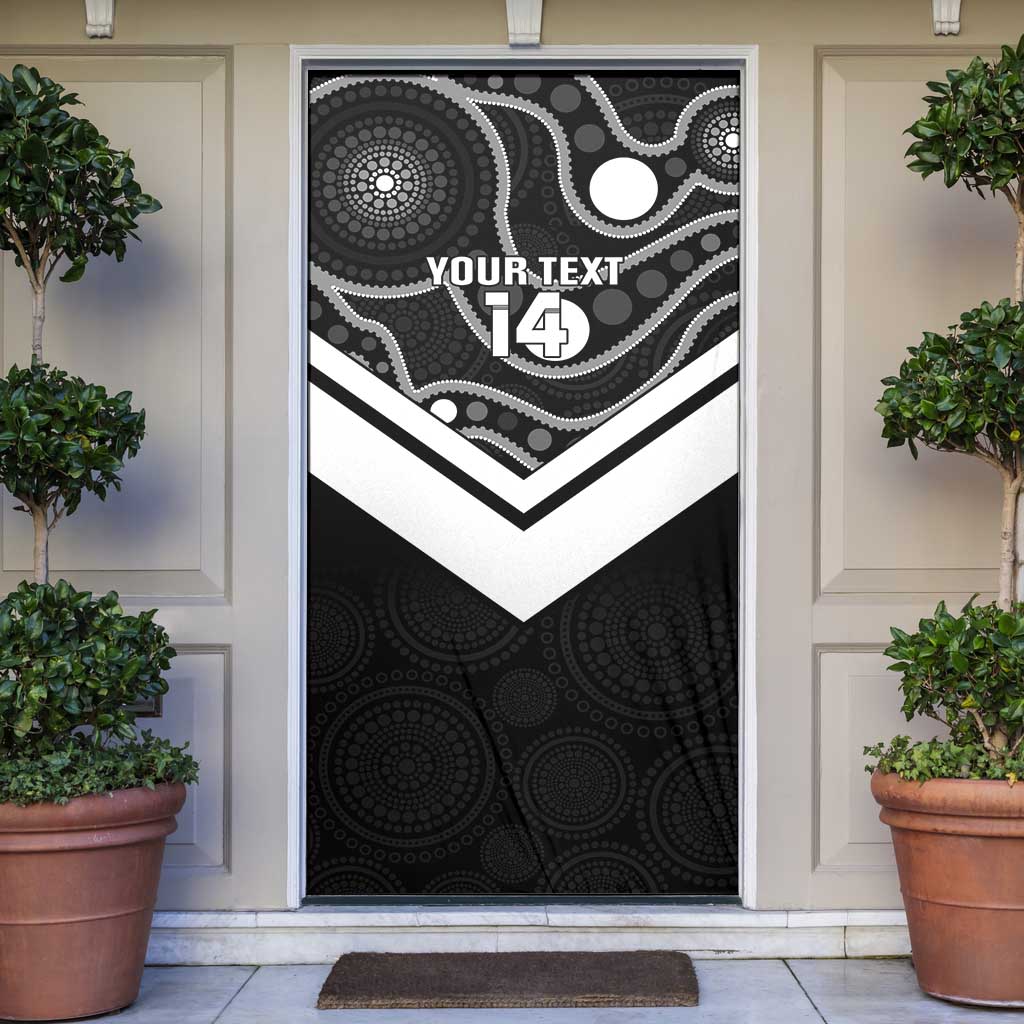 Souths Rugby Custom Door Cover Go Magpies Mascot Aboriginal Art - Aussie Hoodie
