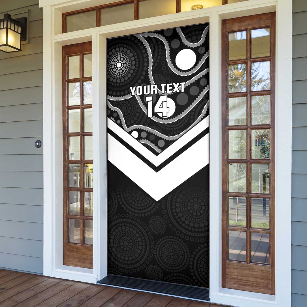 Souths Rugby Custom Door Cover Go Magpies Mascot Aboriginal Art - Aussie Hoodie