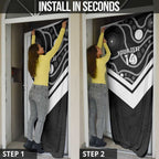 Souths Rugby Custom Door Cover Go Magpies Mascot Aboriginal Art - Aussie Hoodie