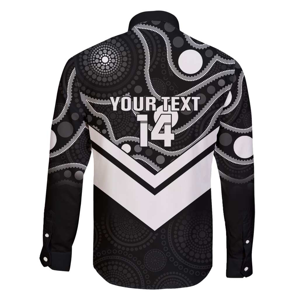 Souths Rugby Custom Family Matching Mermaid Dress and Hawaiian Shirt Go Magpies Mascot Aboriginal Art - Aussie Hoodie
