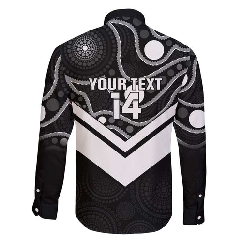 Souths Rugby Custom Family Matching Short Sleeve Bodycon Dress and Hawaiian Shirt Go Magpies Mascot Aboriginal Art - Aussie Hoodie