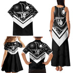 Souths Rugby Custom Family Matching Tank Maxi Dress and Hawaiian Shirt Go Magpies Mascot Aboriginal Art - Aussie Hoodie