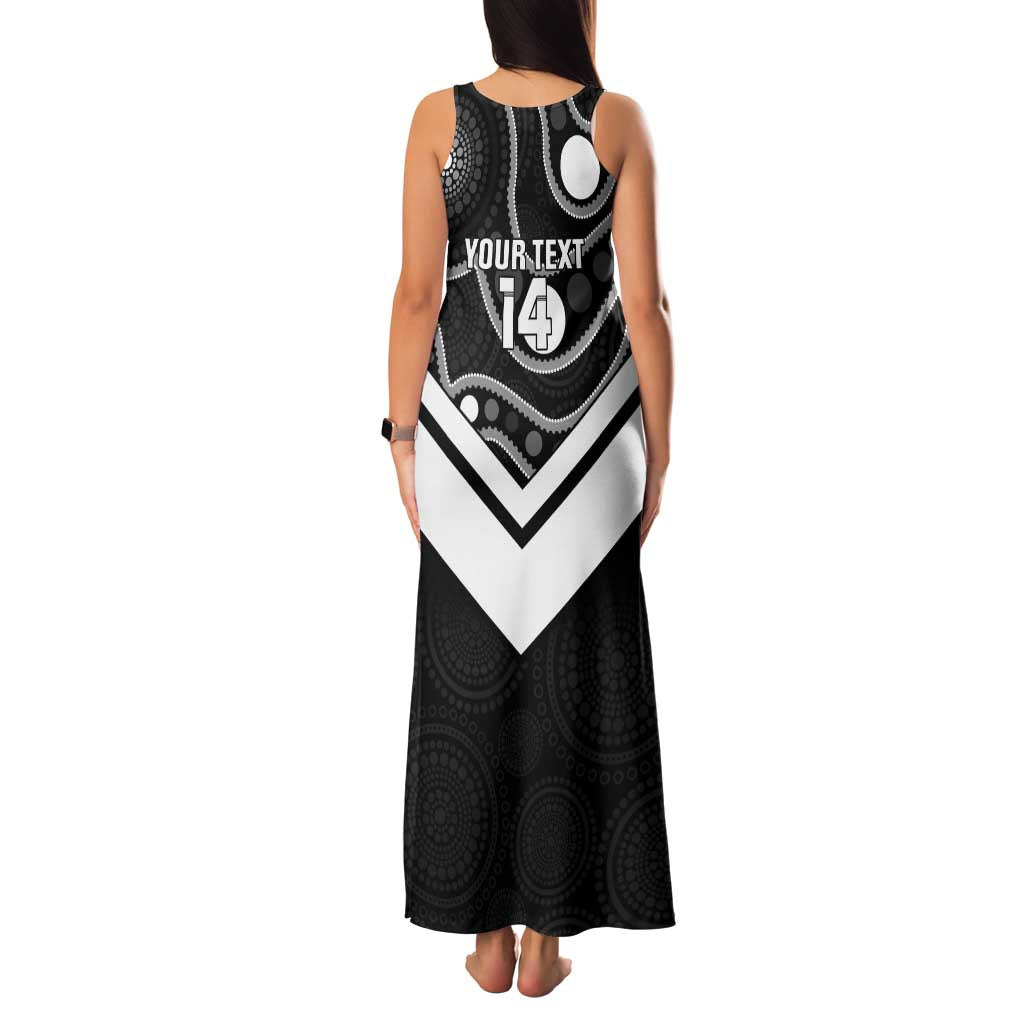 Souths Rugby Custom Family Matching Tank Maxi Dress and Hawaiian Shirt Go Magpies Mascot Aboriginal Art - Aussie Hoodie