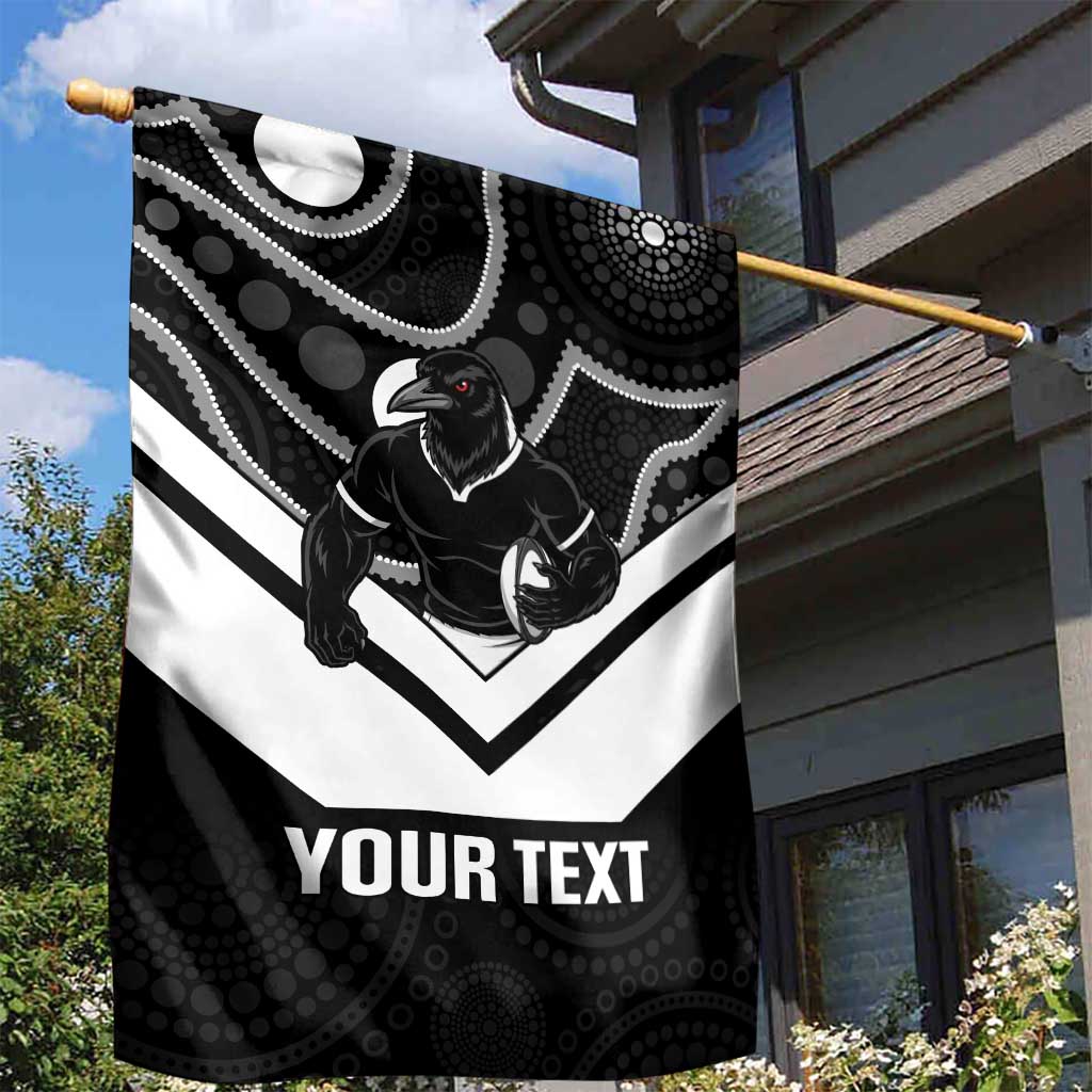 Souths Rugby Custom Garden Flag Go Magpies Mascot Aboriginal Art - Aussie Hoodie