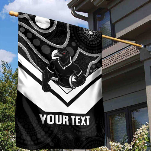 Souths Rugby Custom Garden Flag Go Magpies Mascot Aboriginal Art - Aussie Hoodie