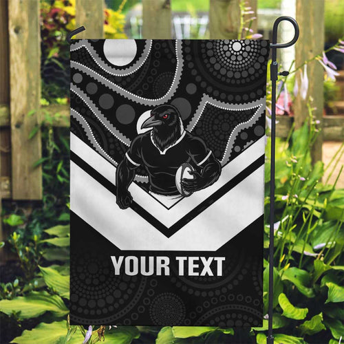 Souths Rugby Custom Garden Flag Go Magpies Mascot Aboriginal Art - Aussie Hoodie