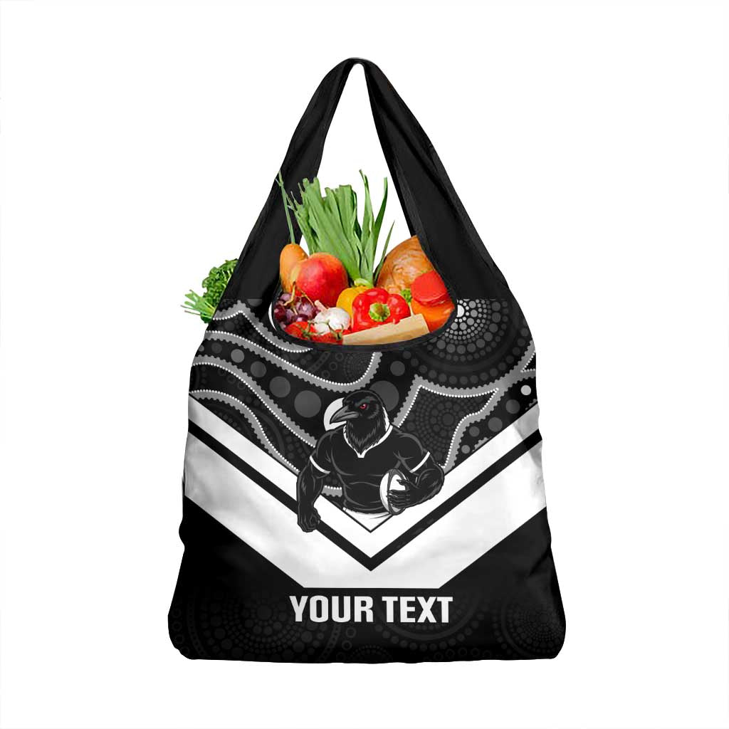 Souths Rugby Custom Grocery Bag Go Magpies Mascot Aboriginal Art - Aussie Hoodie