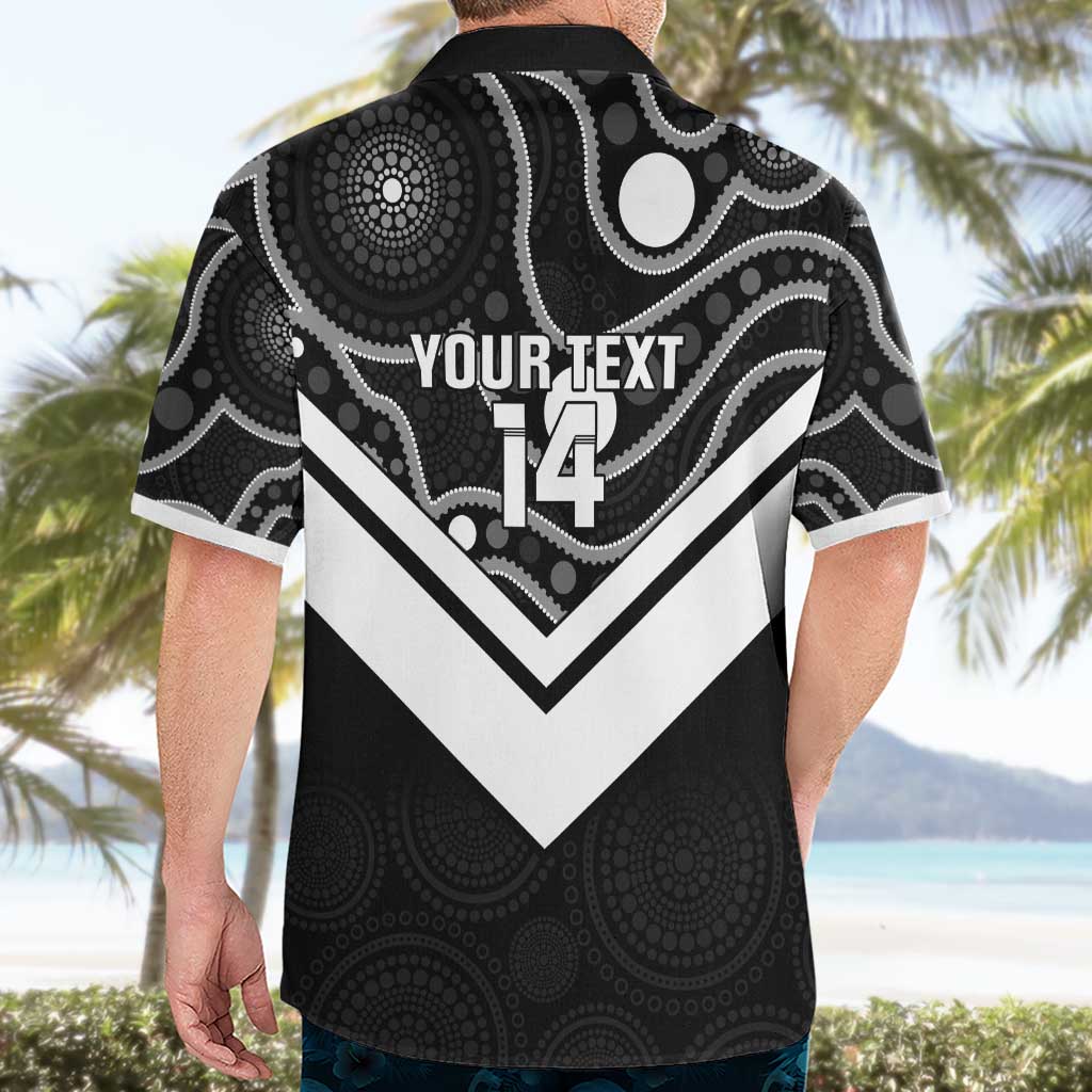 Souths Rugby Custom Hawaiian Shirt Go Magpies Mascot Aboriginal Art - Aussie Hoodie