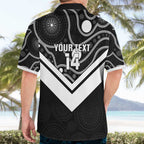 Souths Rugby Custom Hawaiian Shirt Go Magpies Mascot Aboriginal Art - Aussie Hoodie