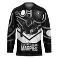 Souths Rugby Custom Hockey Jersey Go Magpies Mascot Aboriginal Art - Aussie Hoodie