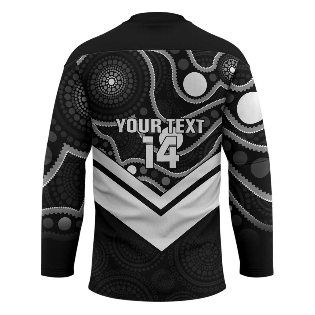 Souths Rugby Custom Hockey Jersey Go Magpies Mascot Aboriginal Art - Aussie Hoodie