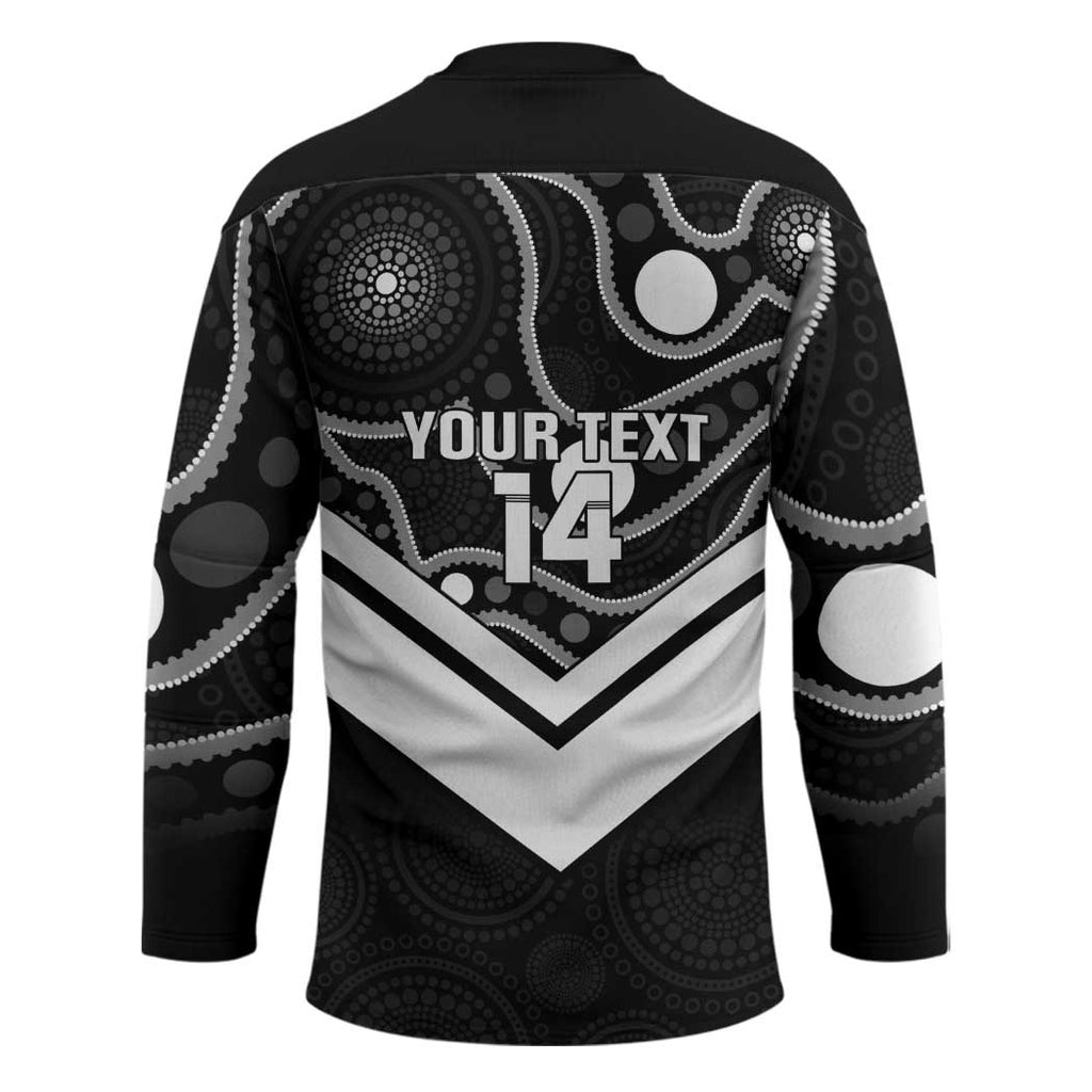 Souths Rugby Custom Hockey Jersey Go Magpies Mascot Aboriginal Art - Aussie Hoodie