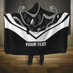 Souths Rugby Custom Hooded Blanket Go Magpies Mascot Aboriginal Art - Aussie Hoodie