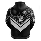 Souths Rugby Custom Hoodie Go Magpies Mascot Aboriginal Art - Aussie Hoodie