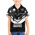 Souths Rugby Custom Kid Hawaiian Shirt Go Magpies Mascot Aboriginal Art - Aussie Hoodie