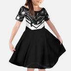 Souths Rugby Custom Kid Short Sleeve Dress Go Magpies Mascot Aboriginal Art - Aussie Hoodie