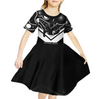 Souths Rugby Custom Kid Short Sleeve Dress Go Magpies Mascot Aboriginal Art - Aussie Hoodie
