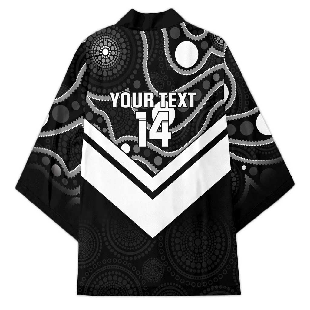 Souths Rugby Custom Kimono Go Magpies Mascot Aboriginal Art - Aussie Hoodie