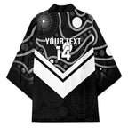 Souths Rugby Custom Kimono Go Magpies Mascot Aboriginal Art - Aussie Hoodie