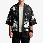 Souths Rugby Custom Kimono Go Magpies Mascot Aboriginal Art - Aussie Hoodie