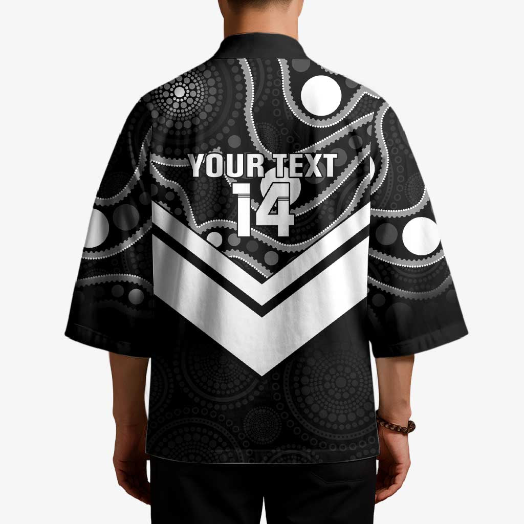 Souths Rugby Custom Kimono Go Magpies Mascot Aboriginal Art - Aussie Hoodie