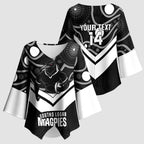 Souths Rugby Custom Kimono Sleeve Blouse Go Magpies Mascot Aboriginal Art - Aussie Hoodie