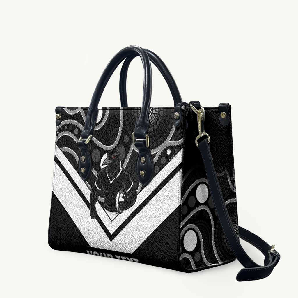 Souths Rugby Custom Leather Bag Go Magpies Mascot Aboriginal Art - Aussie Hoodie