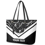 Souths Rugby Custom Leather Tote Bag Go Magpies Mascot Aboriginal Art - Aussie Hoodie