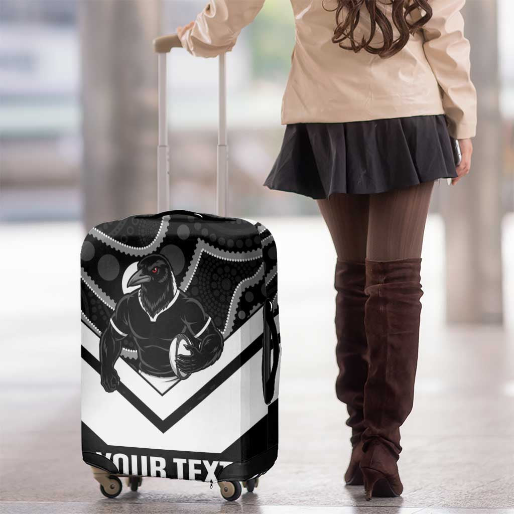 Souths Rugby Custom Luggage Cover Go Magpies Mascot Aboriginal Art - Aussie Hoodie