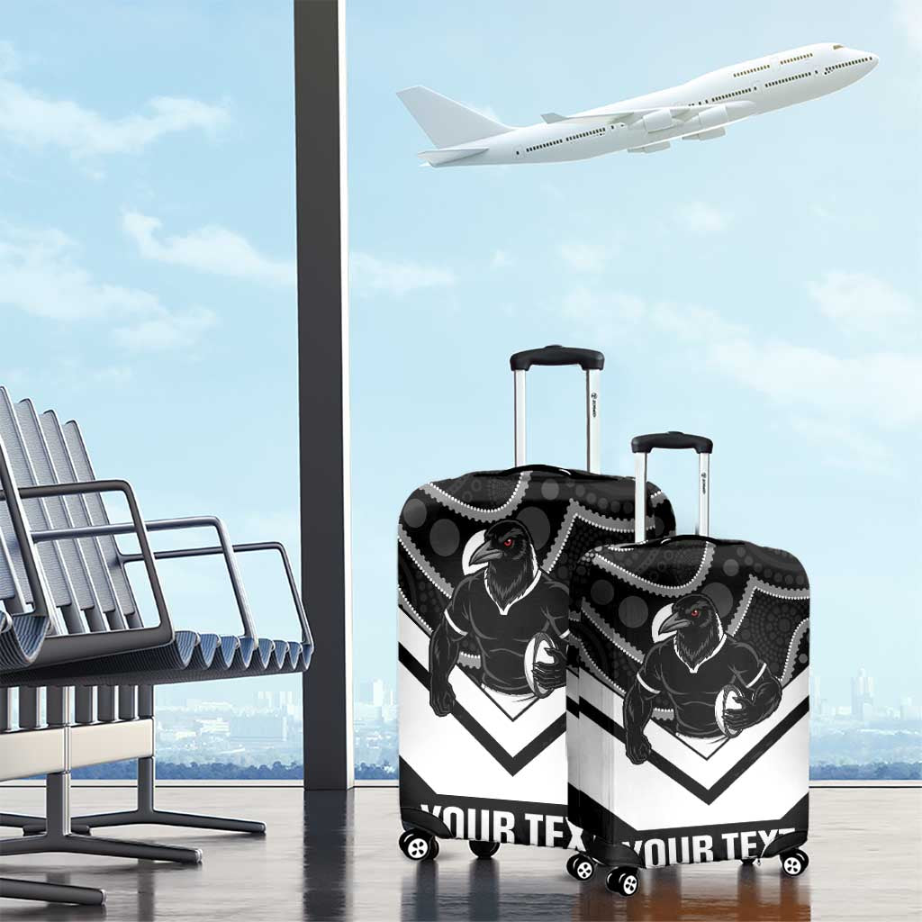 Souths Rugby Custom Luggage Cover Go Magpies Mascot Aboriginal Art - Aussie Hoodie