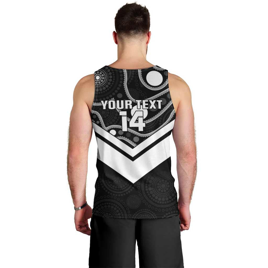 Souths Rugby Custom Men Tank Top Go Magpies Mascot Aboriginal Art - Aussie Hoodie