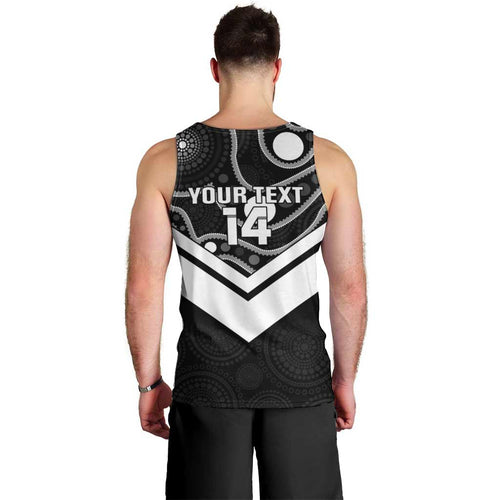 Souths Rugby Custom Men Tank Top Go Magpies Mascot Aboriginal Art - Aussie Hoodie