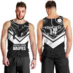 Souths Rugby Custom Men Tank Top Go Magpies Mascot Aboriginal Art - Aussie Hoodie