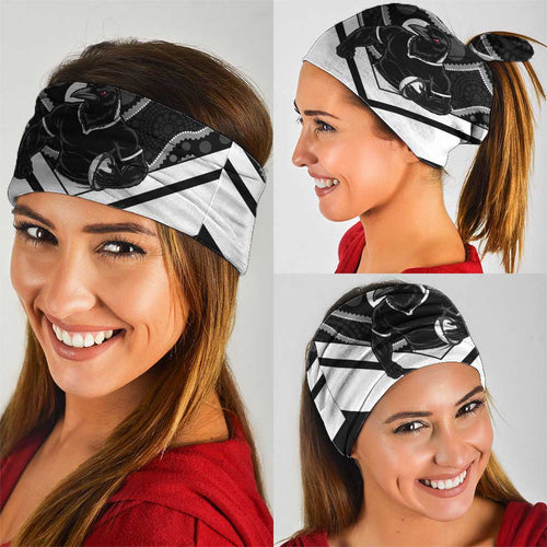 Souths Rugby Custom Neck Gaiter Go Magpies Mascot Aboriginal Art - Aussie Hoodie