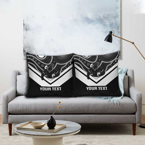 Souths Rugby Custom Pillow Cover Go Magpies Mascot Aboriginal Art - Aussie Hoodie