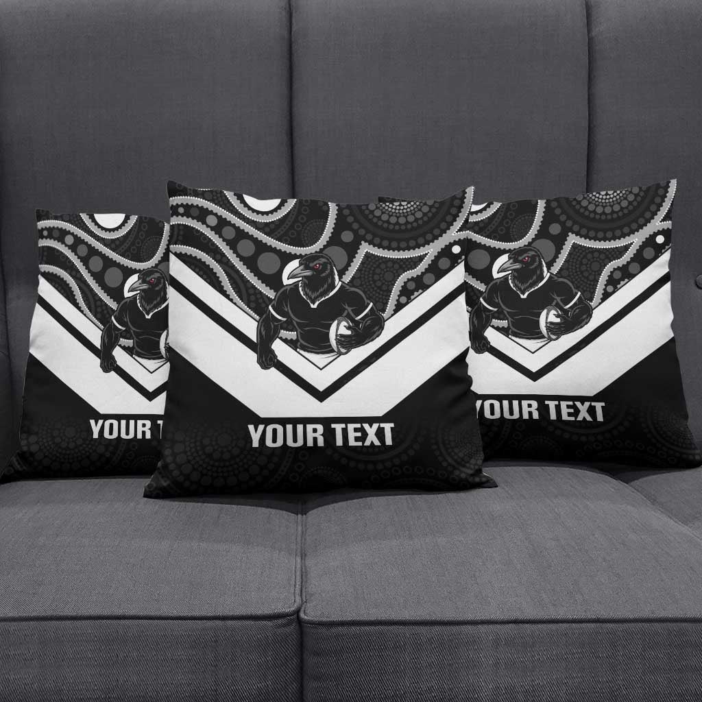 Souths Rugby Custom Pillow Cover Go Magpies Mascot Aboriginal Art - Aussie Hoodie