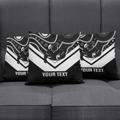 Souths Rugby Custom Pillow Cover Go Magpies Mascot Aboriginal Art - Aussie Hoodie