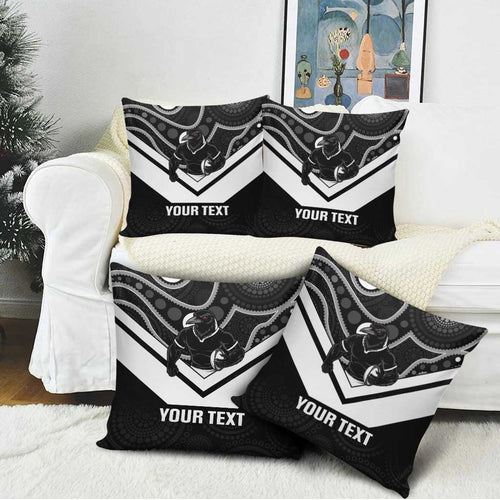 Souths Rugby Custom Pillow Cover Go Magpies Mascot Aboriginal Art - Aussie Hoodie