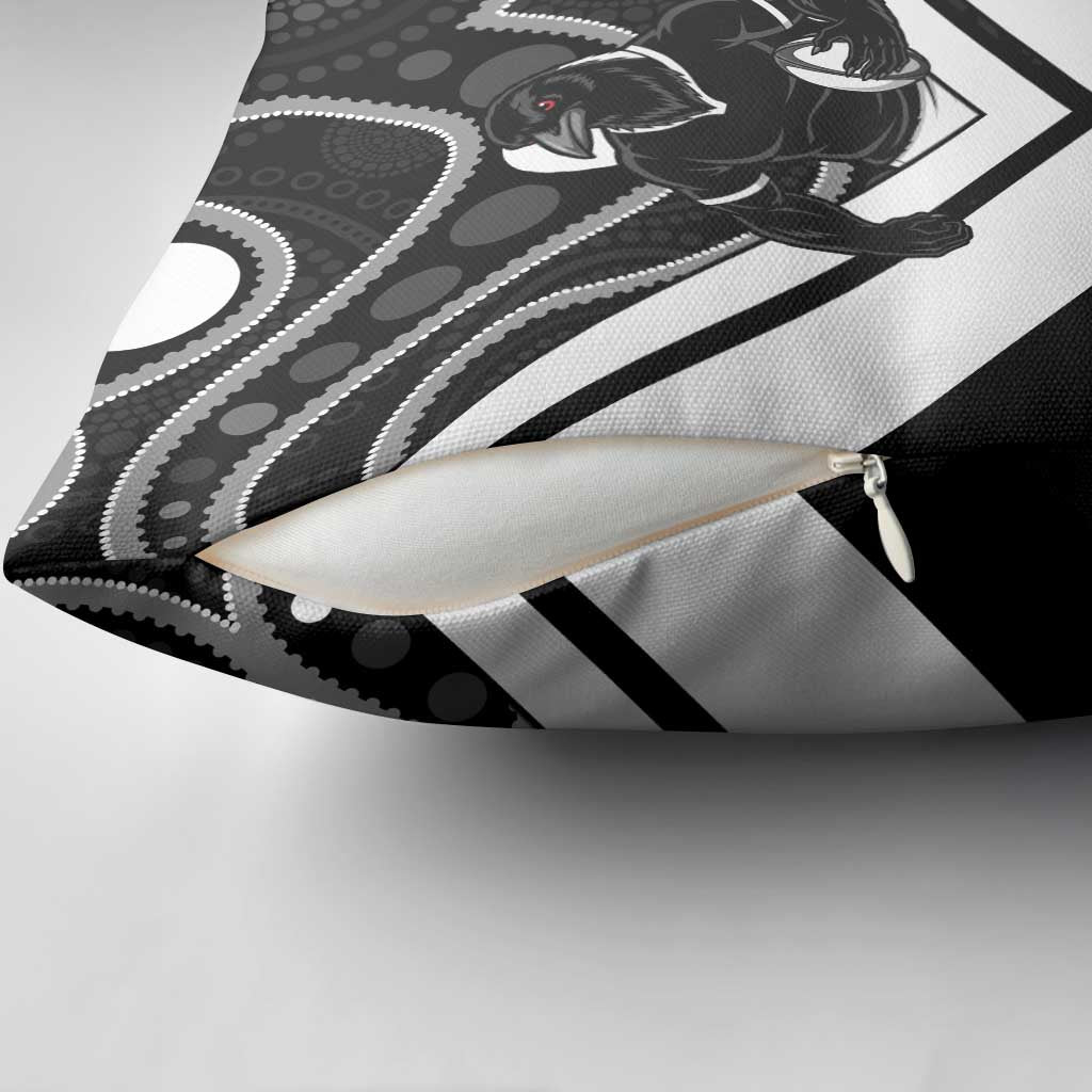 Souths Rugby Custom Pillow Cover Go Magpies Mascot Aboriginal Art - Aussie Hoodie