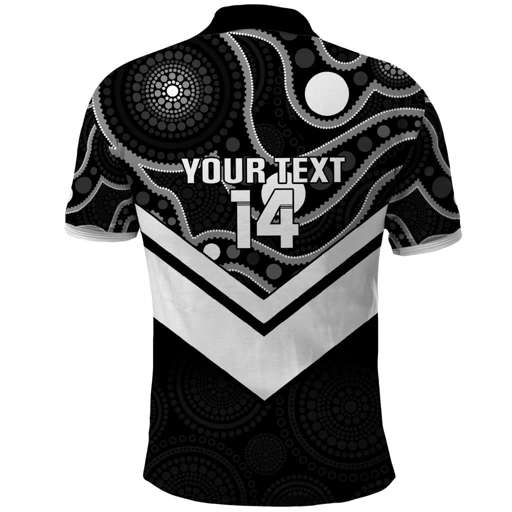 Souths Rugby Custom Polo Shirt Go Magpies Mascot Aboriginal Art - Aussie Hoodie